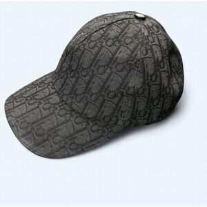 Dior Baseball Cap Oblique Jacquard Monogram Logo Black Gray 2025ss Size S MINT
